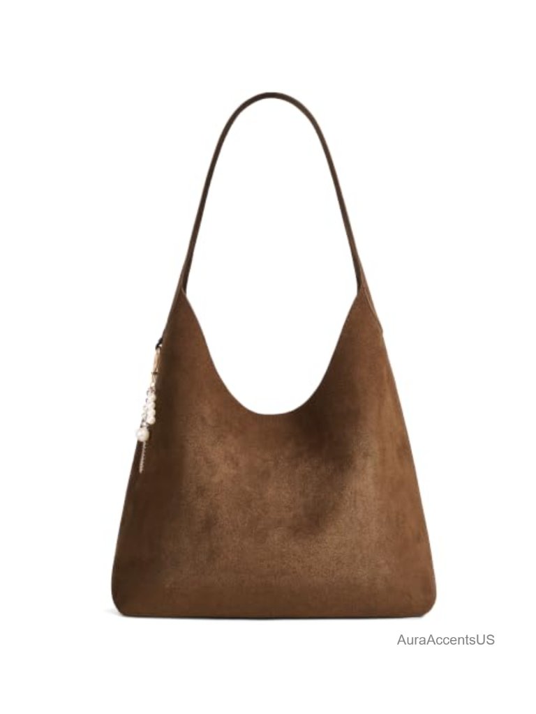 Slouchy Hobo Bag Women Faux Leather Suede Shoulder Tote Travel Handbag